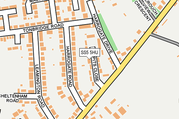 SS5 5HU map - OS OpenMap – Local (Ordnance Survey)