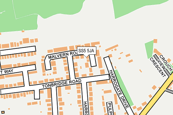 SS5 5JA map - OS OpenMap – Local (Ordnance Survey)