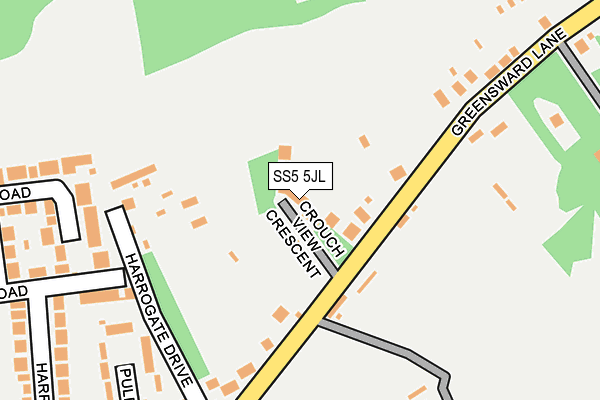 SS5 5JL map - OS OpenMap – Local (Ordnance Survey)