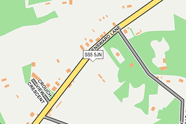 SS5 5JN map - OS OpenMap – Local (Ordnance Survey)