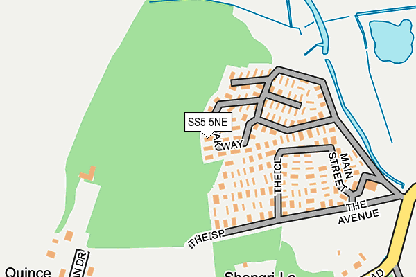 SS5 5NE map - OS OpenMap – Local (Ordnance Survey)