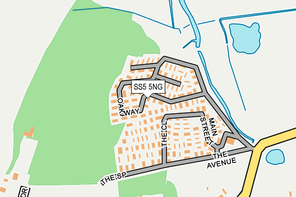SS5 5NG map - OS OpenMap – Local (Ordnance Survey)