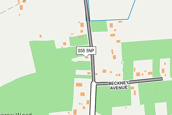 SS5 5NP map - OS OpenMap – Local (Ordnance Survey)