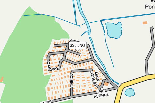 SS5 5NQ map - OS OpenMap – Local (Ordnance Survey)