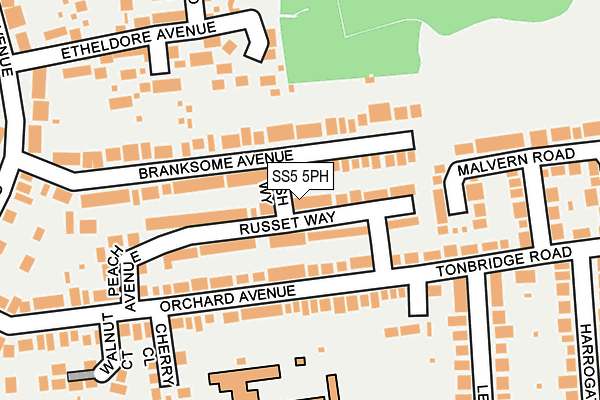 SS5 5PH map - OS OpenMap – Local (Ordnance Survey)