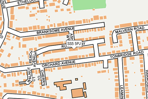 SS5 5PJ map - OS OpenMap – Local (Ordnance Survey)