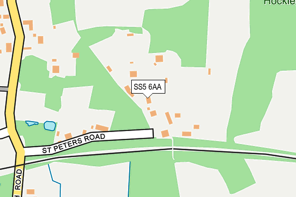 SS5 6AA map - OS OpenMap – Local (Ordnance Survey)