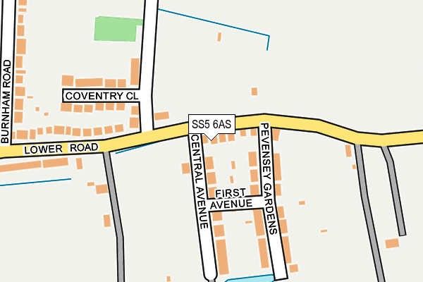 SS5 6AS map - OS OpenMap – Local (Ordnance Survey)