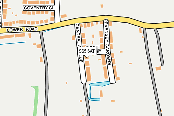 SS5 6AT map - OS OpenMap – Local (Ordnance Survey)