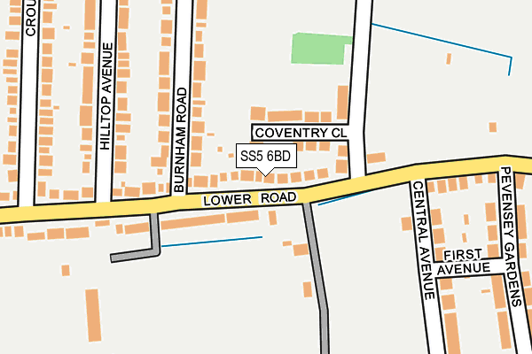 SS5 6BD map - OS OpenMap – Local (Ordnance Survey)