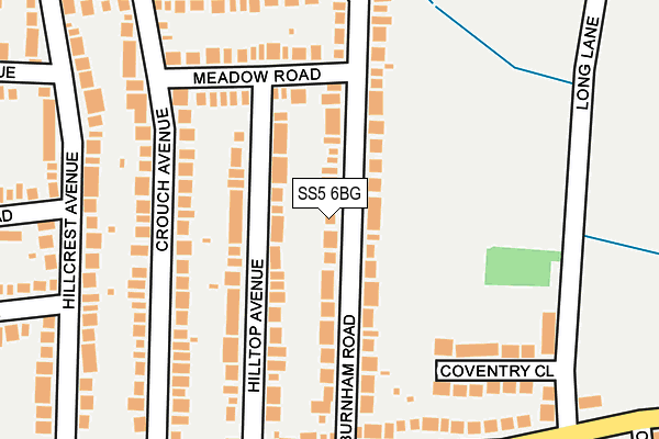 SS5 6BG map - OS OpenMap – Local (Ordnance Survey)
