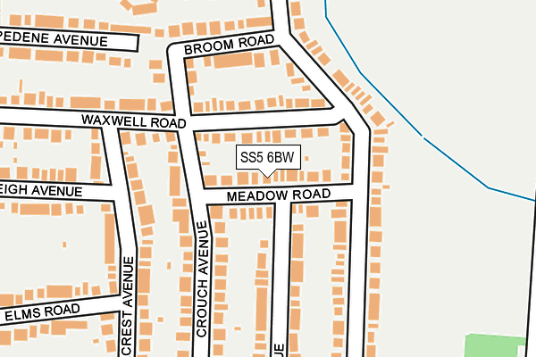 SS5 6BW map - OS OpenMap – Local (Ordnance Survey)