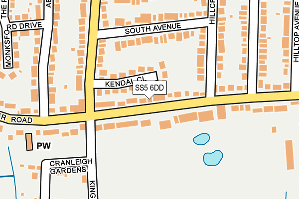 SS5 6DD map - OS OpenMap – Local (Ordnance Survey)