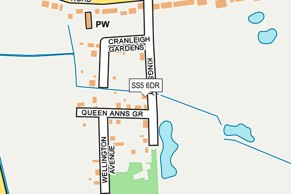 SS5 6DR map - OS OpenMap – Local (Ordnance Survey)