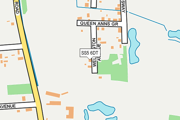 SS5 6DT map - OS OpenMap – Local (Ordnance Survey)
