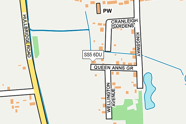 SS5 6DU map - OS OpenMap – Local (Ordnance Survey)