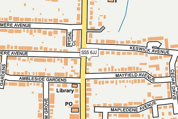 SS5 6JJ map - OS OpenMap – Local (Ordnance Survey)