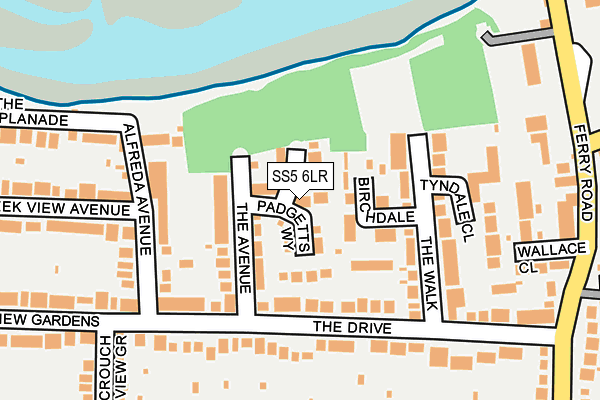 SS5 6LR map - OS OpenMap – Local (Ordnance Survey)