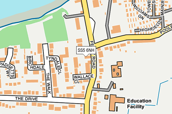 SS5 6NH map - OS OpenMap – Local (Ordnance Survey)