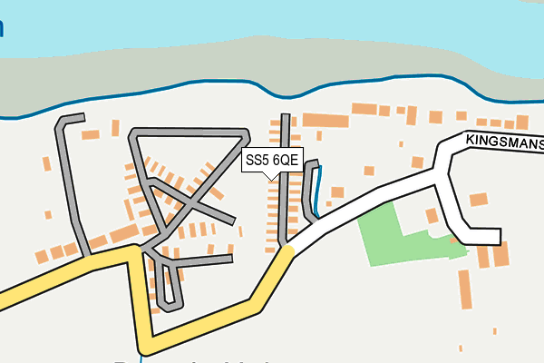 SS5 6QE map - OS OpenMap – Local (Ordnance Survey)