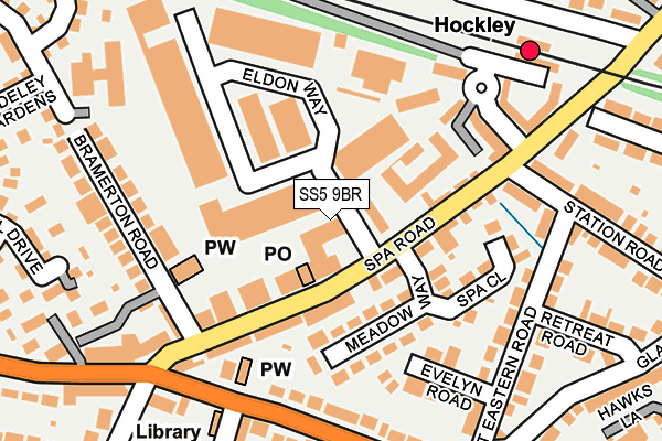 SS5 9BR map - OS OpenMap – Local (Ordnance Survey)