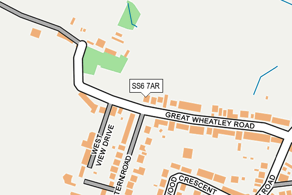SS6 7AR map - OS OpenMap – Local (Ordnance Survey)