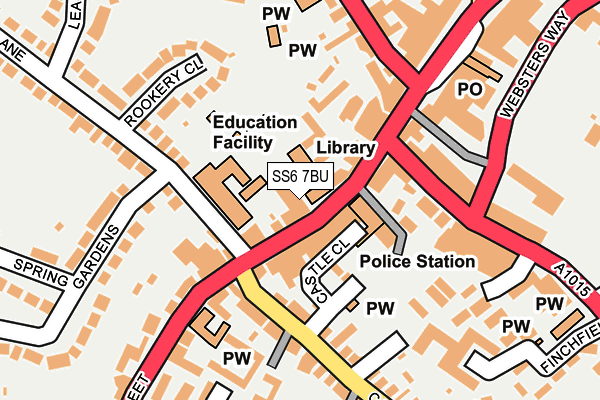 SS6 7BU map - OS OpenMap – Local (Ordnance Survey)