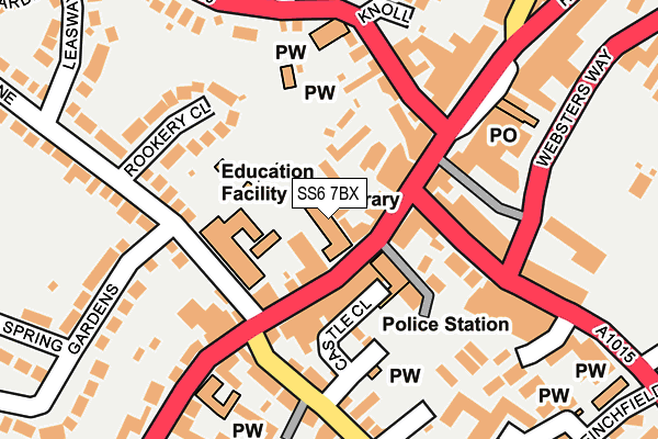 SS6 7BX map - OS OpenMap – Local (Ordnance Survey)