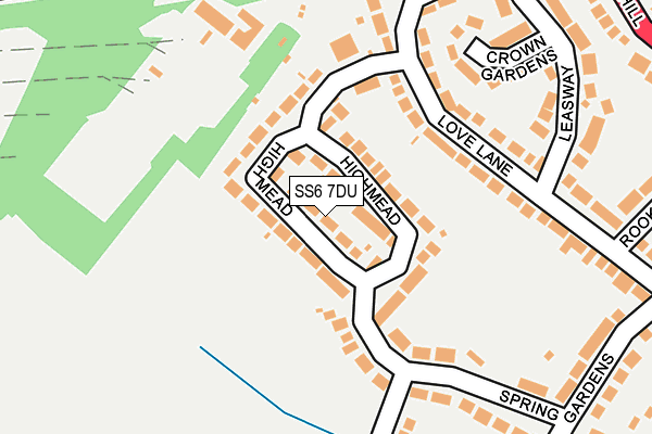 SS6 7DU map - OS OpenMap – Local (Ordnance Survey)