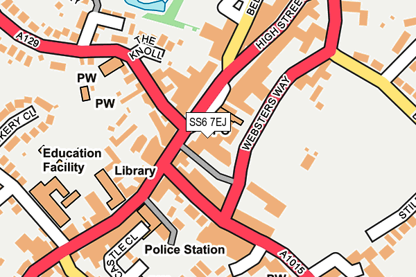 SS6 7EJ map - OS OpenMap – Local (Ordnance Survey)