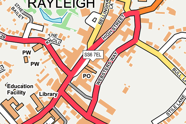 SS6 7EL map - OS OpenMap – Local (Ordnance Survey)