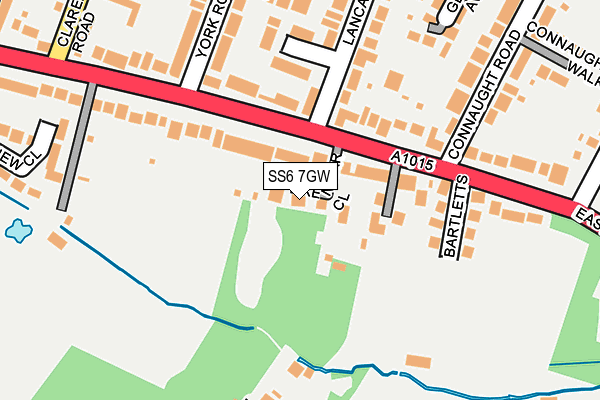 SS6 7GW map - OS OpenMap – Local (Ordnance Survey)