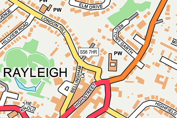 SS6 7HR map - OS OpenMap – Local (Ordnance Survey)