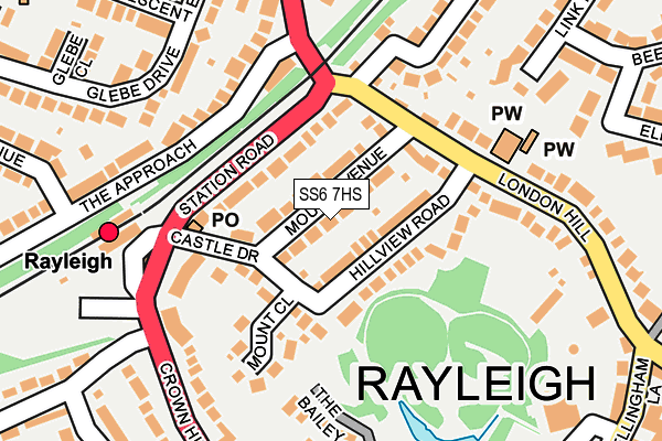 SS6 7HS map - OS OpenMap – Local (Ordnance Survey)