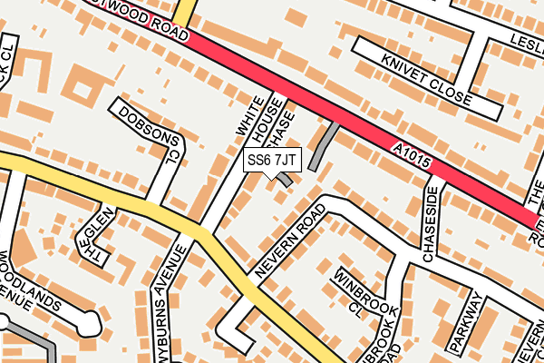 SS6 7JT map - OS OpenMap – Local (Ordnance Survey)