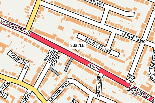 SS6 7LE map - OS OpenMap – Local (Ordnance Survey)