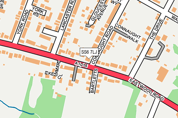 SS6 7LJ map - OS OpenMap – Local (Ordnance Survey)