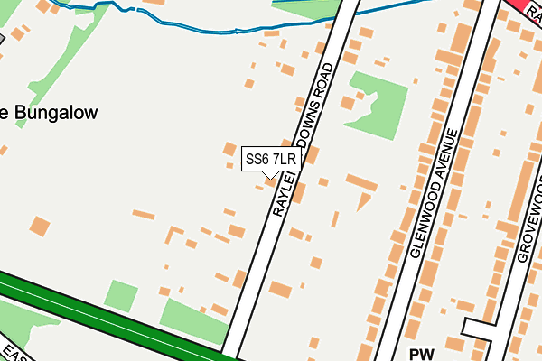 SS6 7LR map - OS OpenMap – Local (Ordnance Survey)