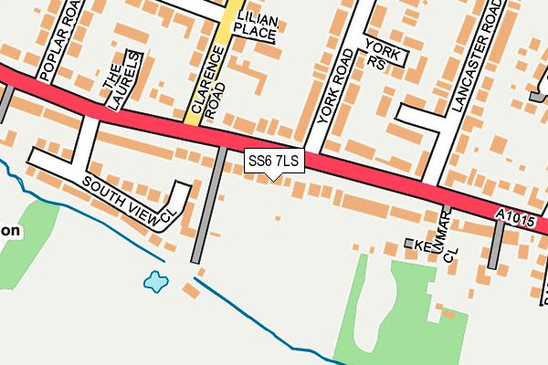 SS6 7LS map - OS OpenMap – Local (Ordnance Survey)