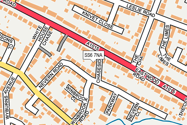 SS6 7NA map - OS OpenMap – Local (Ordnance Survey)