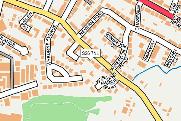 SS6 7NL map - OS OpenMap – Local (Ordnance Survey)