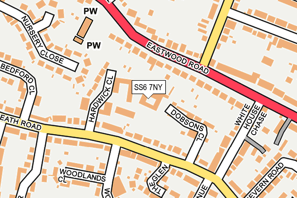 SS6 7NY map - OS OpenMap – Local (Ordnance Survey)