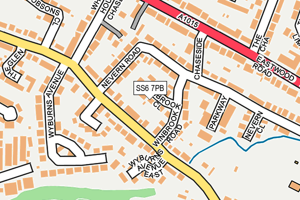SS6 7PB map - OS OpenMap – Local (Ordnance Survey)