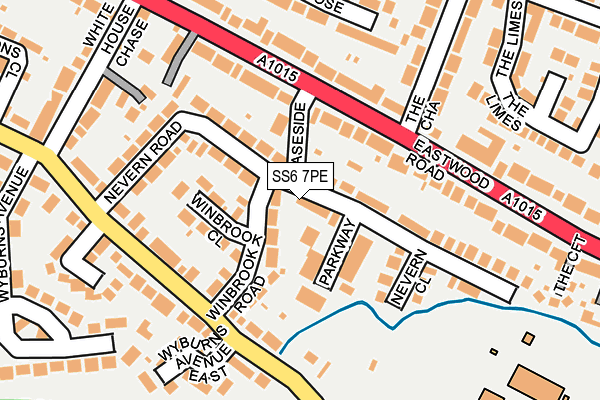 SS6 7PE map - OS OpenMap – Local (Ordnance Survey)