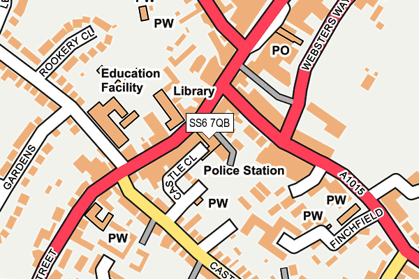 SS6 7QB map - OS OpenMap – Local (Ordnance Survey)