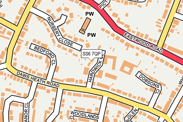 SS6 7QP map - OS OpenMap – Local (Ordnance Survey)