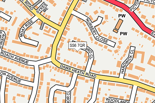 SS6 7QR map - OS OpenMap – Local (Ordnance Survey)