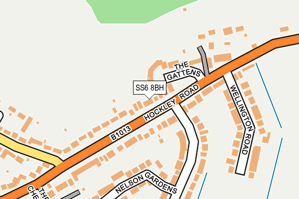 SS6 8BH map - OS OpenMap – Local (Ordnance Survey)