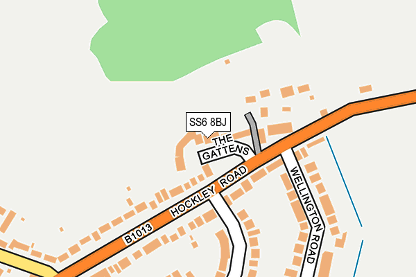 SS6 8BJ map - OS OpenMap – Local (Ordnance Survey)