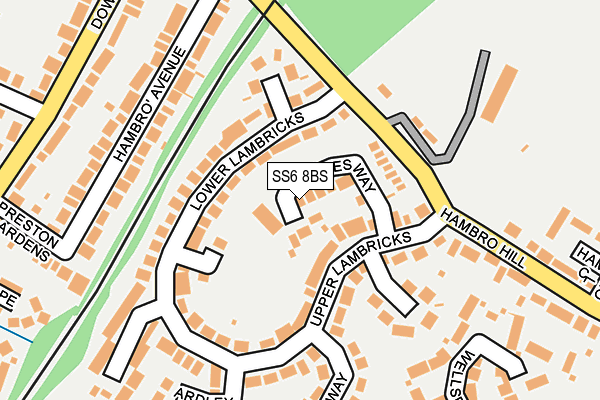 SS6 8BS map - OS OpenMap – Local (Ordnance Survey)